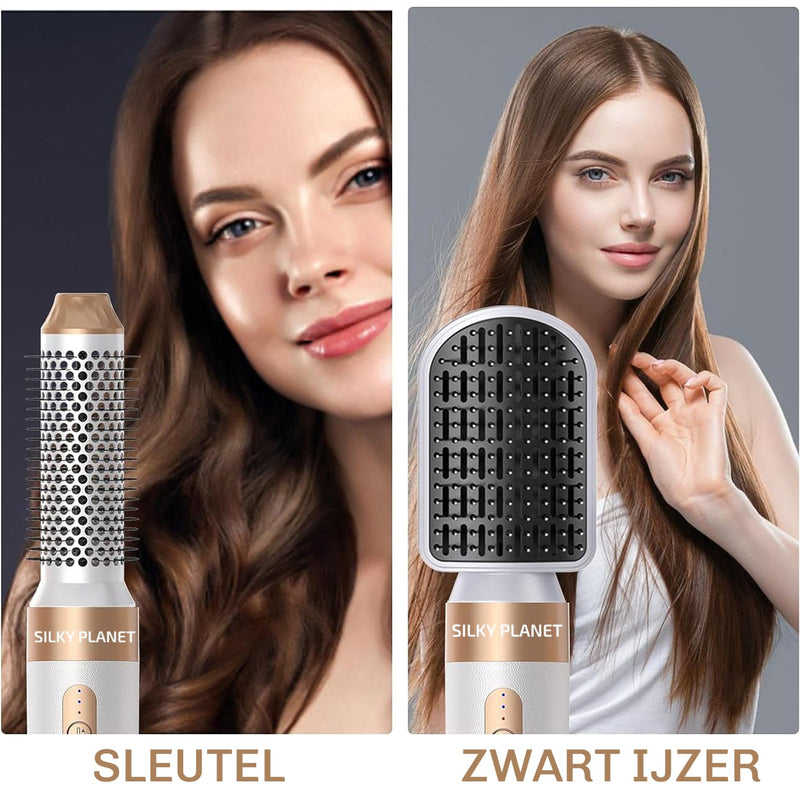 7-in-1 föhnborstel set met diffuser, krulopzetstukken en stylingmondstuk
