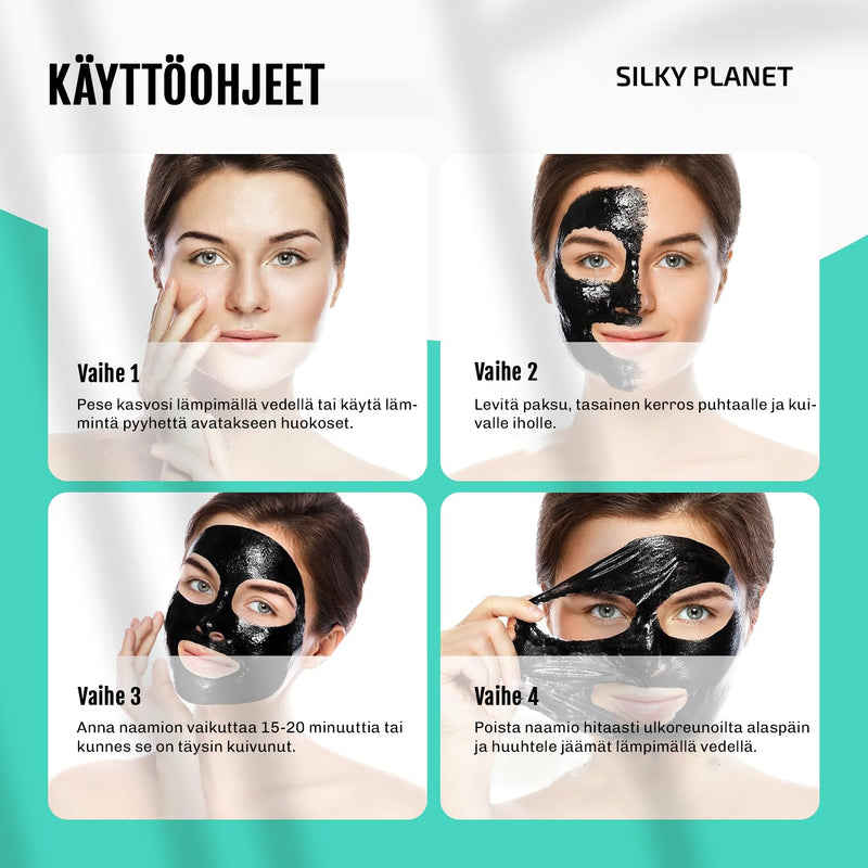 Black Mask pakkaus ja tuote-esittely – suosittu mustapäämaski Suomessa