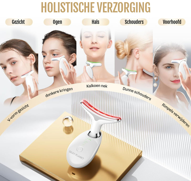 Huidverstevigend apparaat met rood en blauw LED licht – voor een gladdere en stevigere huid