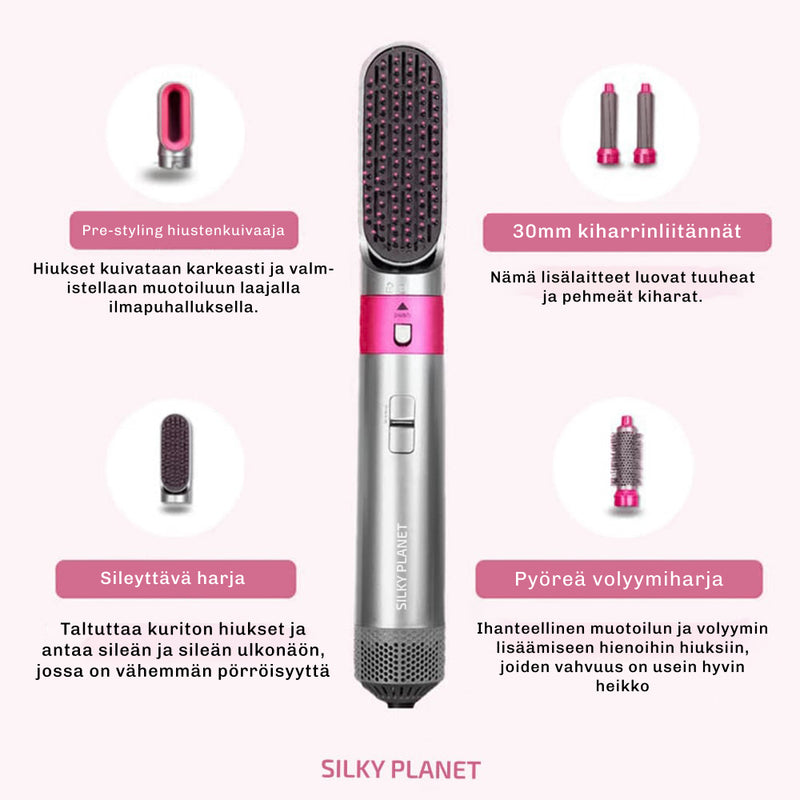 Krultang met 5 verwisselbare opzetstukken voor krullen, waves en extra volume