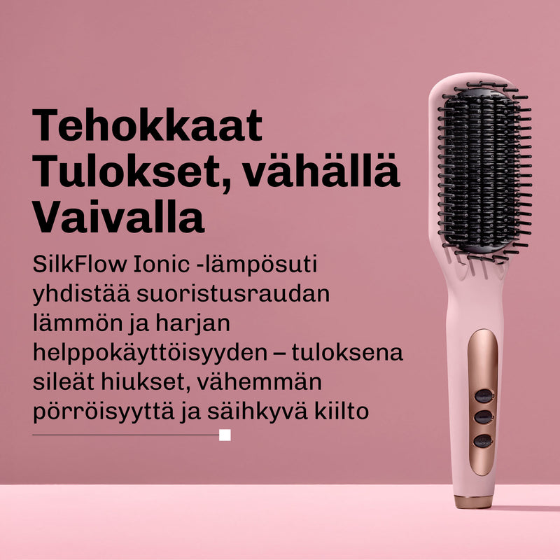 Lämpöharja pitkille hiuksille – tasainen lämmönjakautuminen tekee hiuksista sileät ja luonnollisen volyymikkaat
