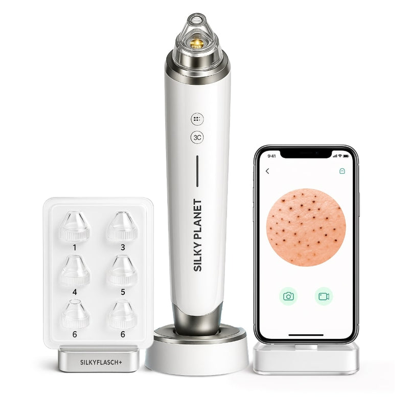 Mustapäiden poistopakkaus kameralla