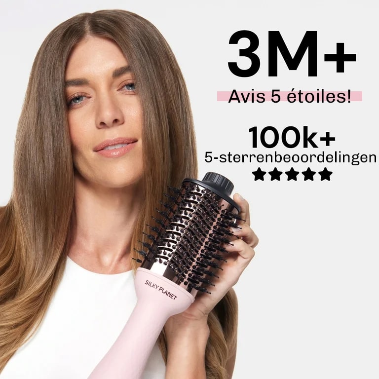 Ovale föhnborstel voor aanzetvolume – tilt het haar bij de wortel en creëert langdurige body