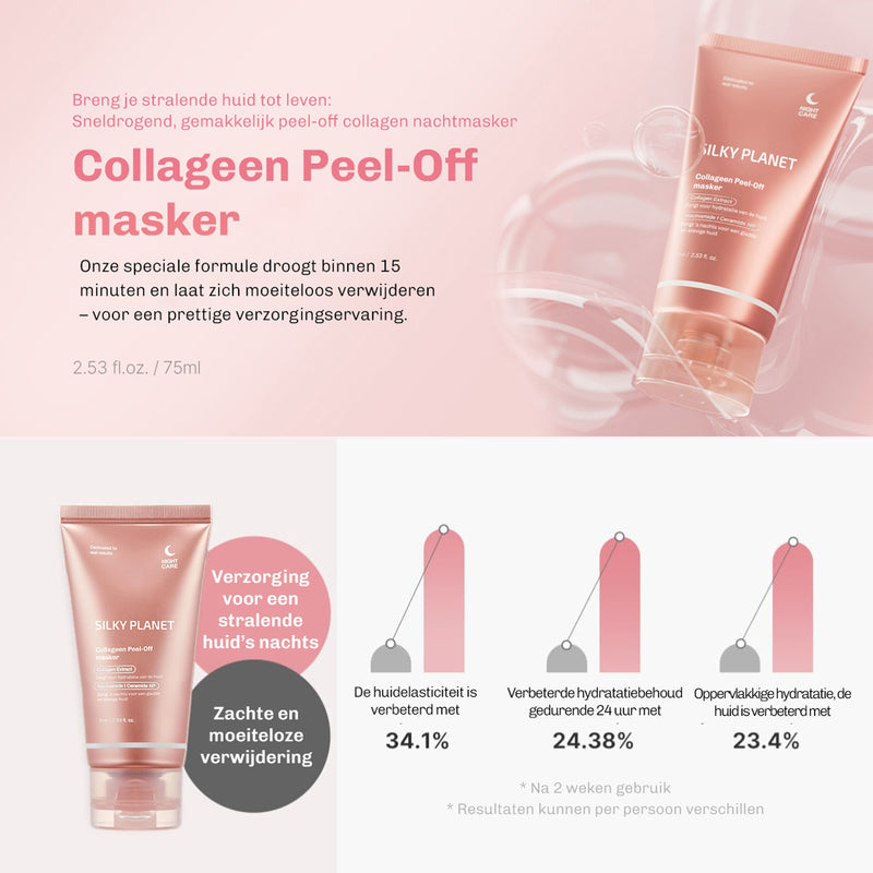Collageen peel-off masker – eenvoudig in één stuk te verwijderen voor een frisse en stralende huid