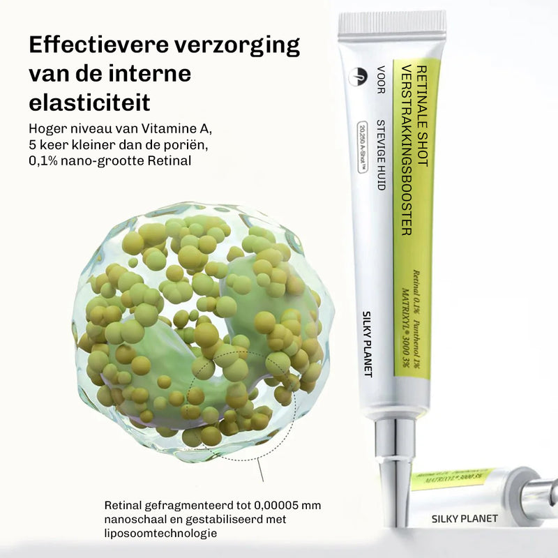 Retinal Shot 0,1% serum – ondersteunt een egalere teint en zichtbaar verfijnde huidtextuur
