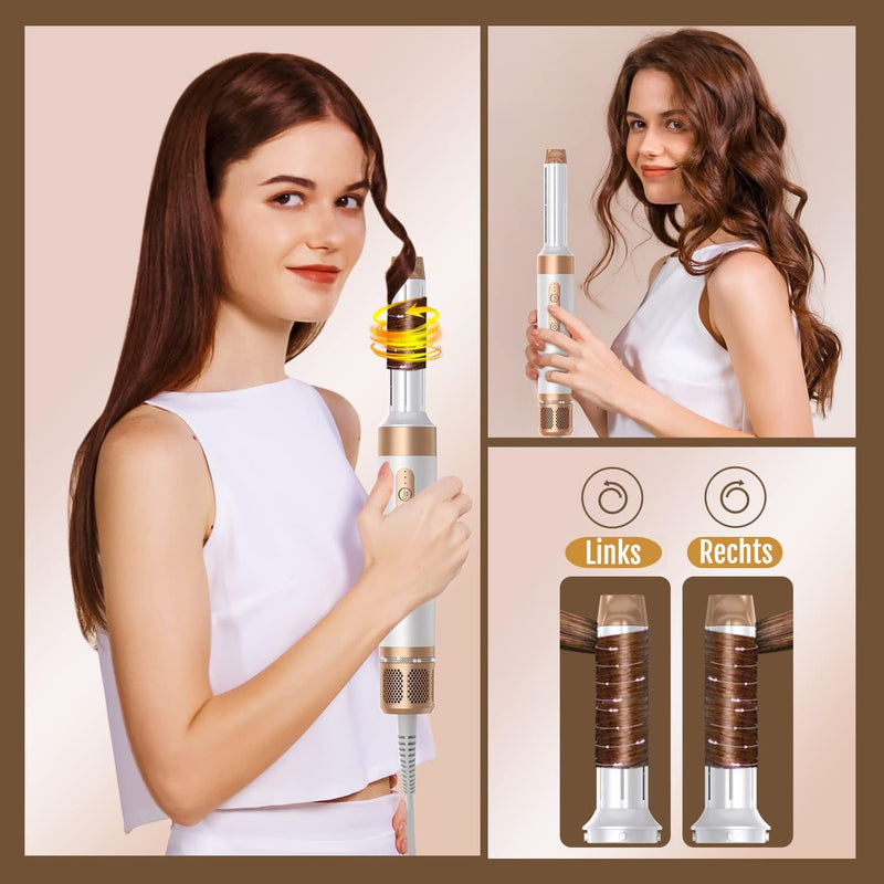SilkyPlanet AirFlow 7-in-1 multistyler – föhn, krultang en volumeborstel in één apparaat