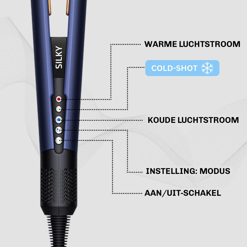 SilkyPlanet Air Straightener Arctic – snel professioneel stylen met minder hittebelasting