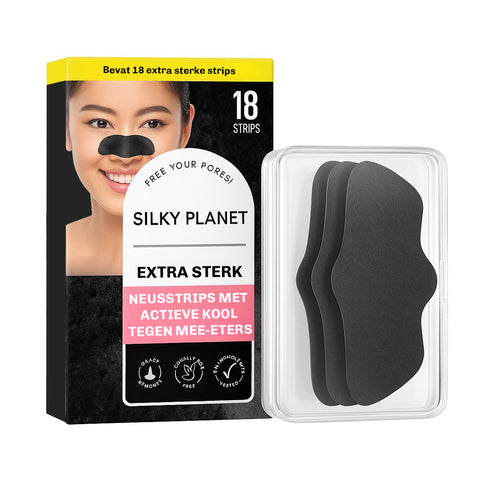 SilkyPlanet mee-eter neusstrips met actieve houtskool – verwijderen zwarte puntjes effectief