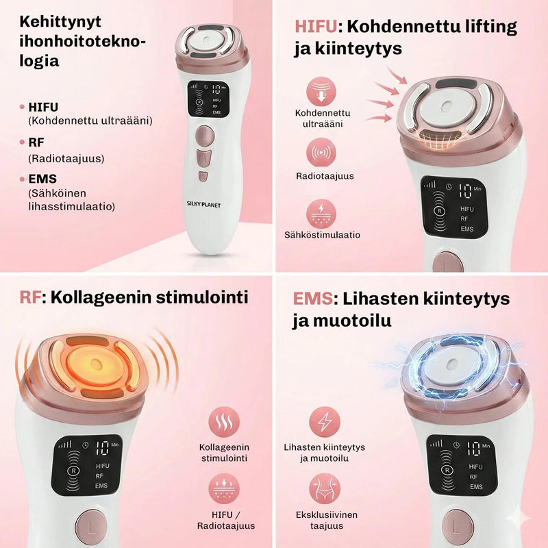 Kasvojen kiinteytyslaite SilkyWave