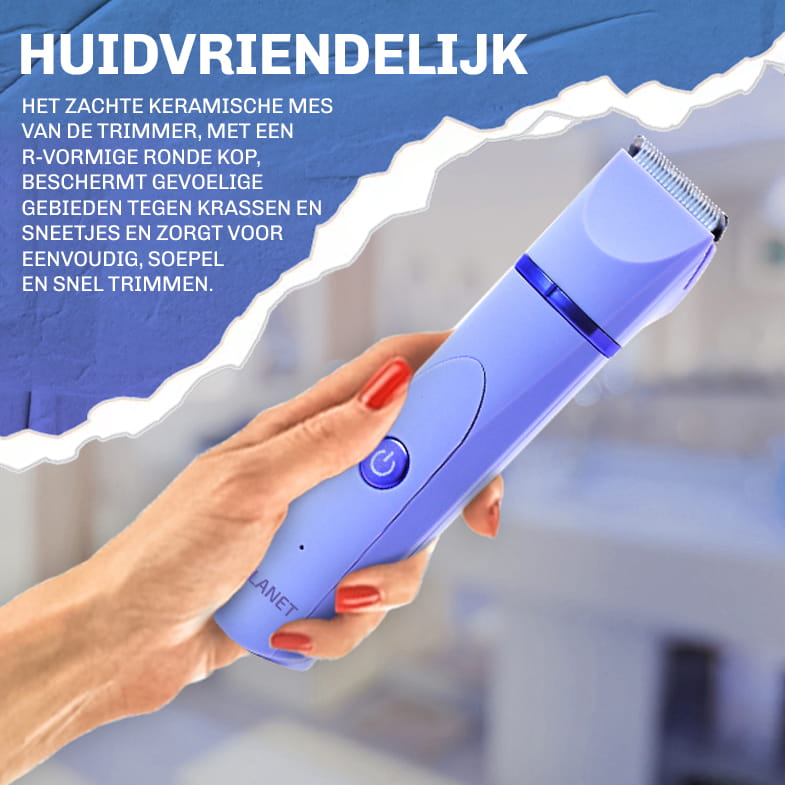 Waterdichte lichaamstrimmer TrimCare – veilig te gebruiken onder de douche voor hygiënisch trimmen
