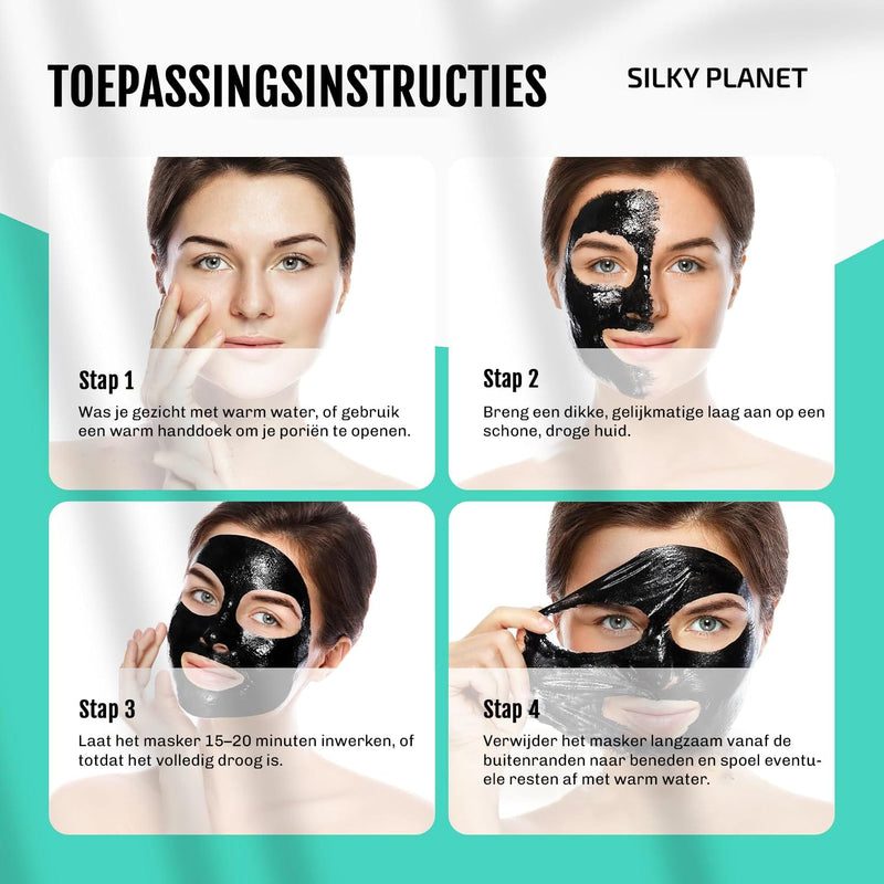 Black Mask 100 ml XXL-verpakking – tot 30 toepassingen voor langdurige poriënreiniging