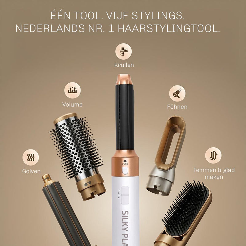AirFlow krultang met gelijkmatige warmteverdeling voor zachte styling en langdurige krullen.