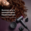 Ammattimainen AirFusion-hiustenkuivain nopeaan kuivaamiseen ja kampaamotasoiseen lopputulokseen.