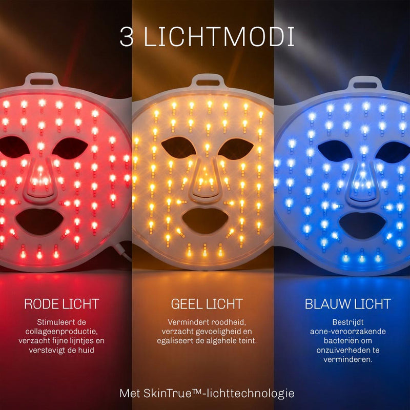 Anti aging LED masker LumiWhite voor een gladdere en jonger uitziende huid