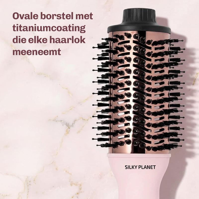 Blowout borstel voor volumineus haar, een gladde finish en salonwaardige resultaten.