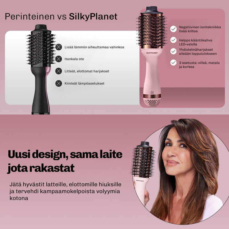 1100 W teho – nopeaan kuivaukseen ja muotoiluun samanaikaisesti