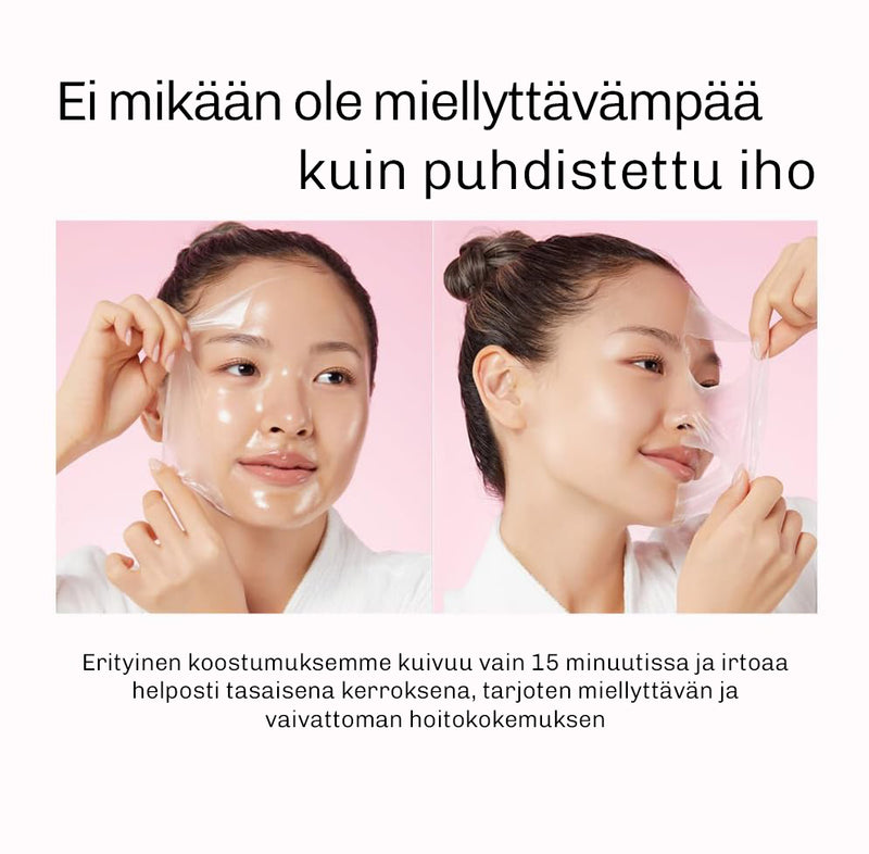 Irtonaamio poistaa epäpuhtauksia ja supistaa ihohuokosia hellävaraisesti