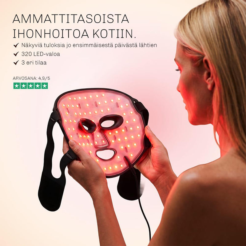 Lumidark LED kasvomaski moderniin anti aging ihonhoitoon kotona