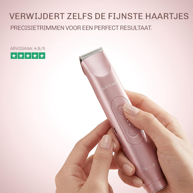 Mini trimmer met hypoallergene keramische mesjes voor gevoelige huid
