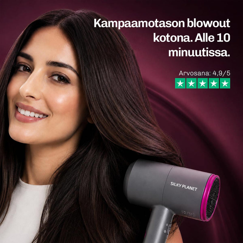 AirFusion-hiustenkuivain hiusten kuivaamiseen, muotoiluun ja volyymin luomiseen helposti.