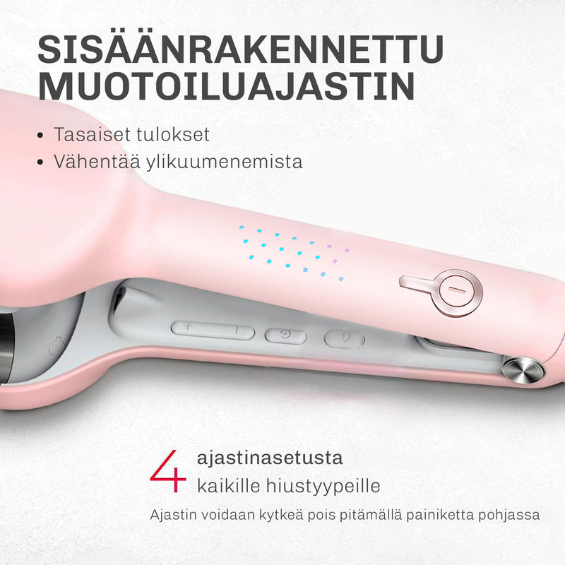 Useita lämpötila-asetuksia eri hiustyypeille