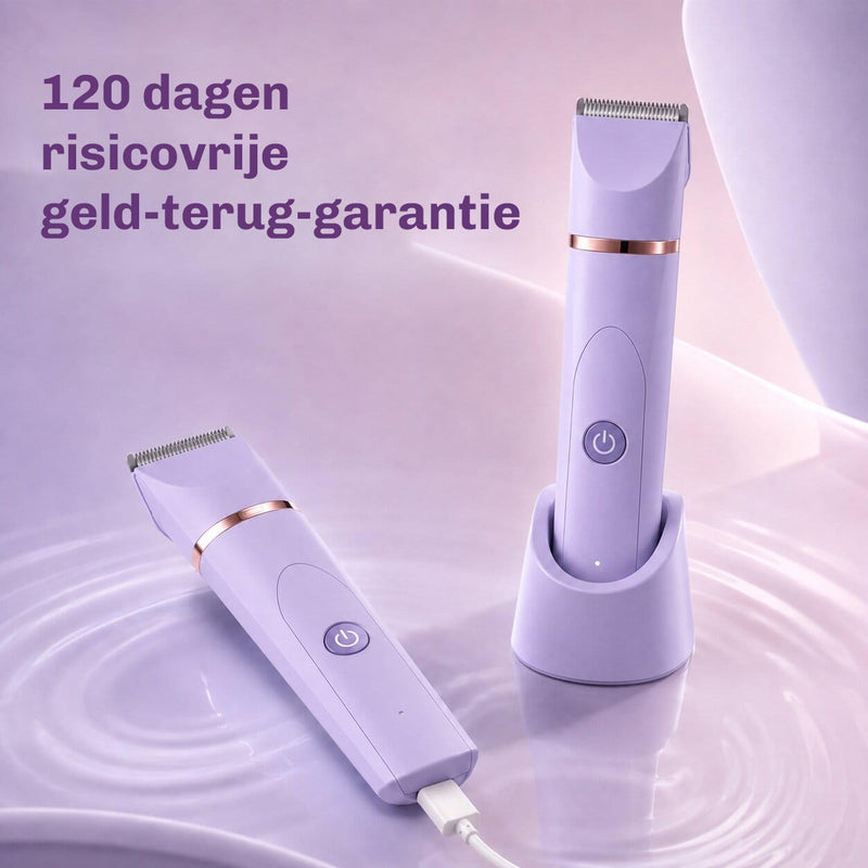 Elektrische ontharingstrimmer voor benen, oksels, lichaam en andere gevoelige zones.
