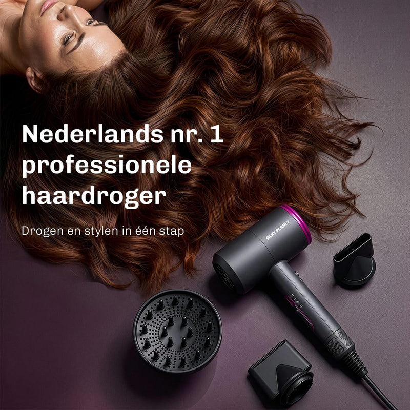 Professionele AirFusion föhn voor snel drogen en salonwaardige stylingresultaten.