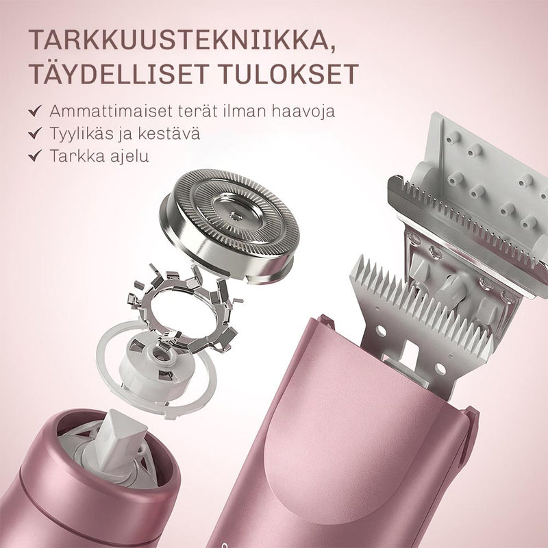 Sahkoinen mini trimmeri naisille hellavaraiseen karvanpoistoon