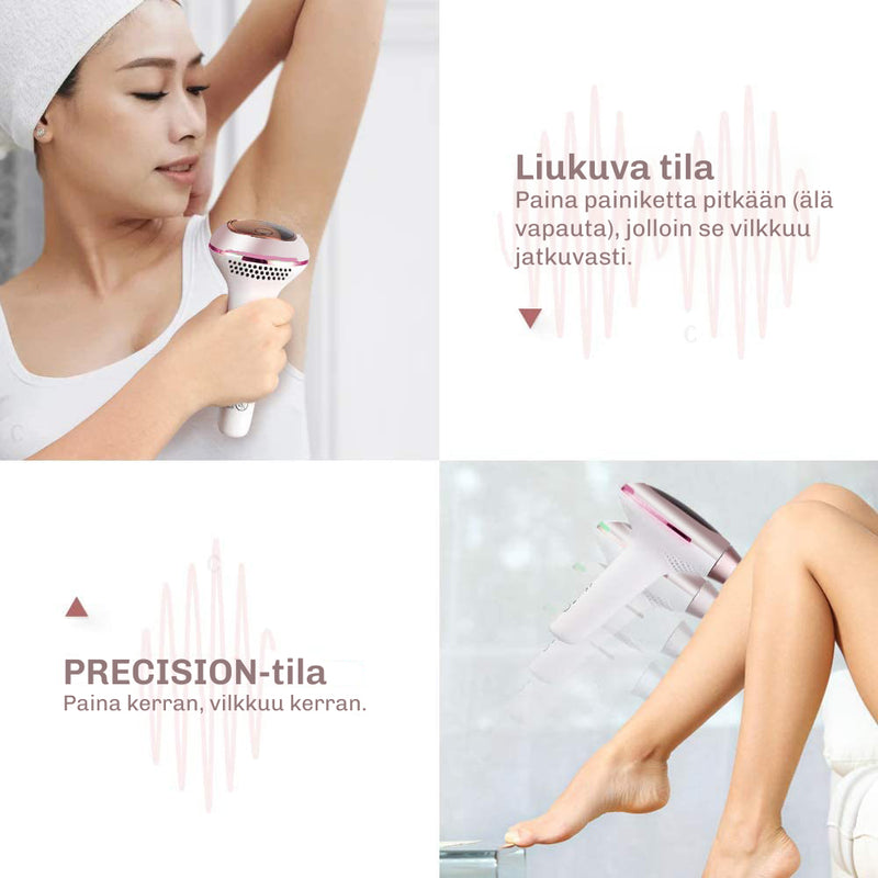 Turvasensori varmistaa, että valo aktivoituu vain ihokosketuksessa
